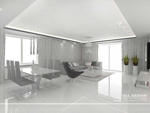 wnętrze, nowoczesne, biel, oświetlenie, minimalizm, styl nowoczesny, salon 